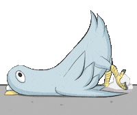 Bird Dragging Sticker by Jin