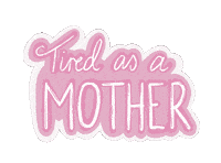 Tired Pink Sticker