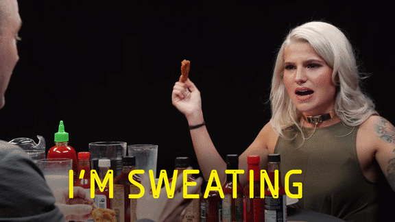 carly aquilino hot ones GIF by First We Feast: Hot Ones