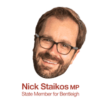 NickStaikosMP stickwithstaikos laborforbentleigh nickstaikos nick staikos Sticker