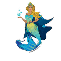 TheMermaidElle superhero bubbles mermaid underwater Sticker