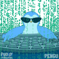 Artificial Intelligence Glitch Sticker by Pudgy Penguins
