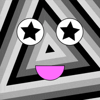 Black And White Smile GIF by Jen Stark