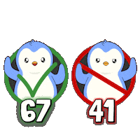 6 7 Penguin Sticker by Pudgy Penguins
