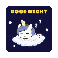 Rest Well Good Night Sticker by Brave Unicorn