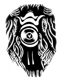 black and white mask GIF by Miron