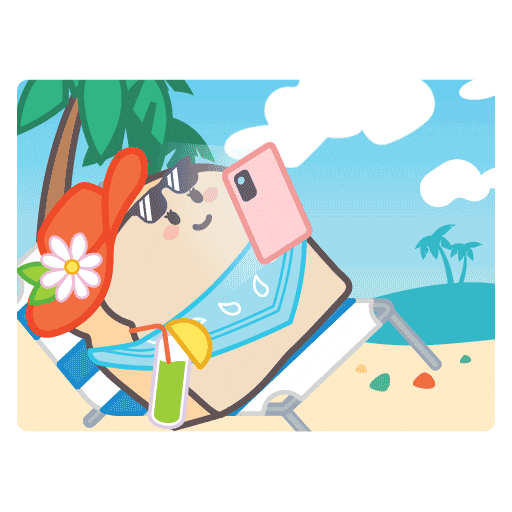 Do Not Disturb Beach Sticker by Tasty Toastys