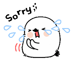 Sorry Bird Sticker by Emoticbox