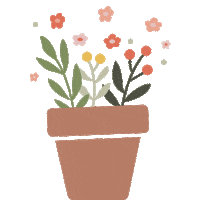 Flower Pot Love Sticker by Mikyla Creates