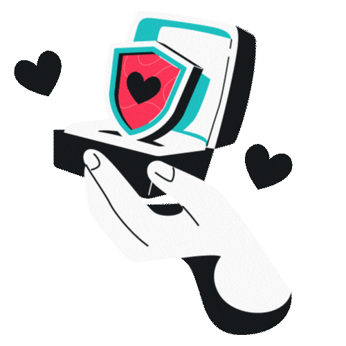 Heart Love Sticker by Surfshark