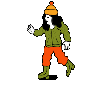 Girl Autumn Sticker by Maeve Chocolate