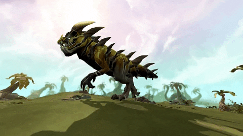 RuneScape giphygifmaker monster fantasy dinosaur GIF