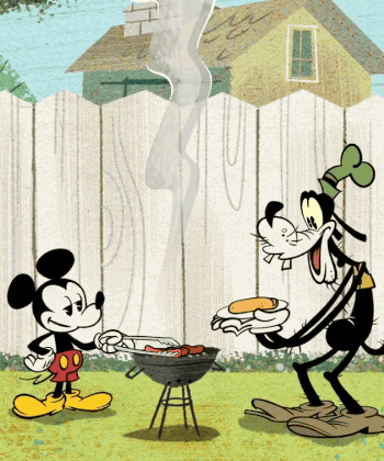 grilling mickey mouse GIF