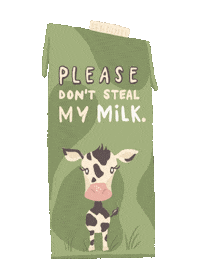 Vegan Cow Sticker by eineckig