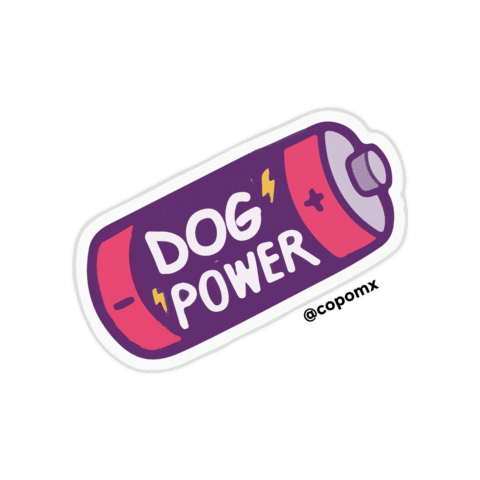 Dog Power Sticker by copomx