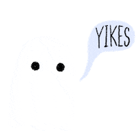 samanthakco ghost yikes ghosts speech bubble Sticker