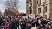 Matt Gaetz Addresses Crowd Gathered at Wyoming Capitol to Protest Against Liz Cheney