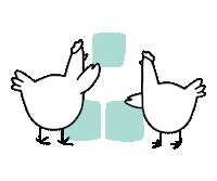 Teamwork Chickens Sticker by Design B&B