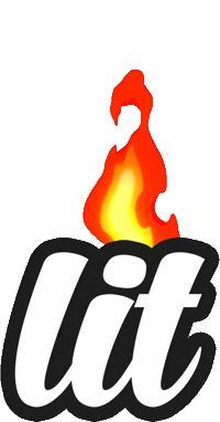 Wittyboy fire lit flame alpha Sticker