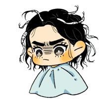 Salon Curly Hair Sticker