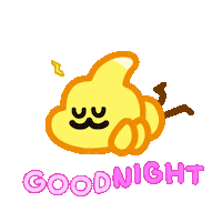 Tired Good Night Sticker by DINOSALLY