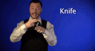 sign language knife GIF by Sign with Robert