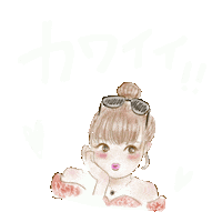 Girl 白 Sticker