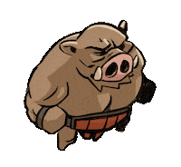 Relicblade fantasy pig battle warrior Sticker