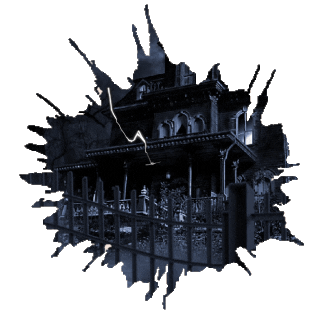 Haunted House Halloween Sticker
