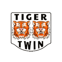 Tiger Twin Sticker by Pyzel Surfboards