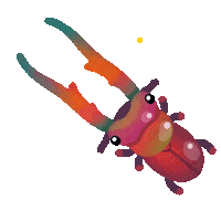 Stag Beetle Twinkle Sticker by pikaole