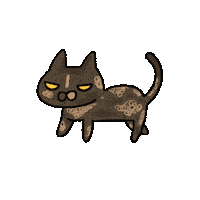 Cat Lay Sticker