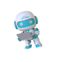 lx-lirunex blue white robot ai Sticker