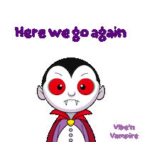 Here We Go Again Halloween Sticker by VeeFriends