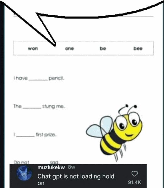 Bee Speechbubble GIF