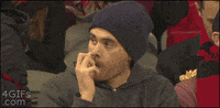 awkward fan GIF