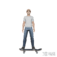 3dskatetricks skate guy skateboard skateboarding Sticker