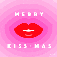 merry christmas kiss GIF by MSLK Design