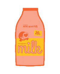 Strawberry Milk Sticker by RACHELJPOWELL.COM