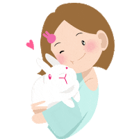 Heart Hug Sticker by rabbitomart
