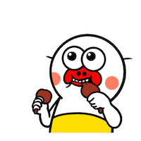 Chicken Eating Sticker by kwaesam