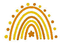 JeaneticEngineer rainbow fall yellow orange Sticker