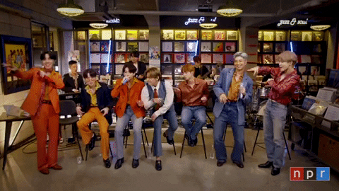 hannahvanbiber giphygifmaker bts dynamite tinydeskconcert GIF
