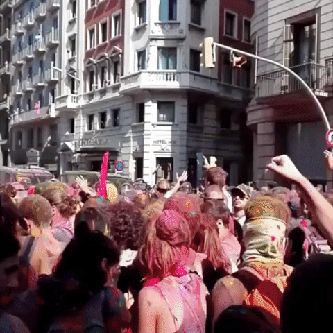 Pro-Independent Protesters Rally in Barcelona Streets