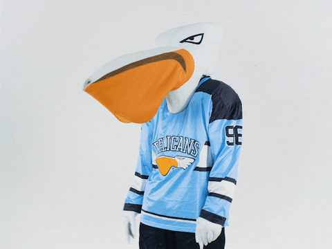 PelicansFi giphyupload hockey mascot ice hockey GIF