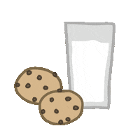 Milk And Cookies Food Sticker by TeaBag