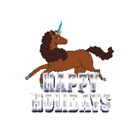 Vacation Happy Holidays Sticker by Afro Unicorn