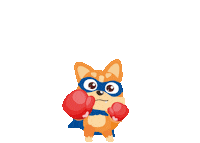 Fox Boxing Sticker by Holy Owly