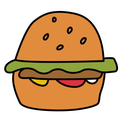 burger Sticker by Lowi