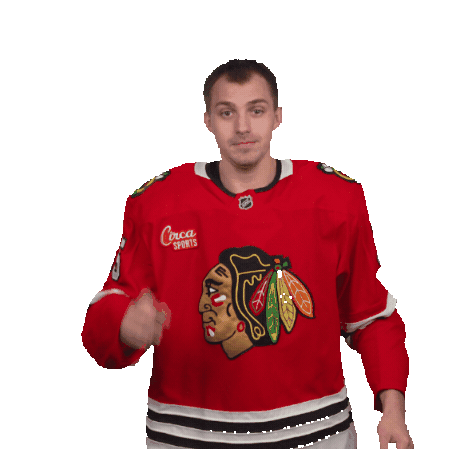 Point Up Sticker by NHLBlackhawks